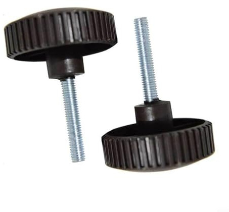 Bulevisiter Plastic Fixing Screws Bolts for Garden Swing Chairs - Pair Black Fasteners for Canopy Frame Attachment, For long lasting Outdoor Shade Structure Hardware(A)