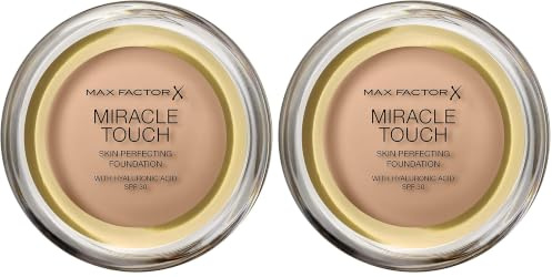 Max Factor Miracle Touch Foundation, Golden Beige (Pack of 2)