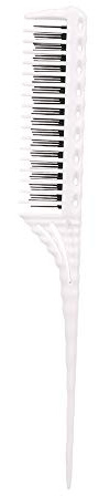 OPPWONG Pettine per Cotonare i Denti a 3 File, Spazzola Districante Strumento Volumizzante per Parrucchieri, Cotonatura Professionale Sezionamento Rifinitura Acconciatura, Bianco Nero Rosso Blu Rosa