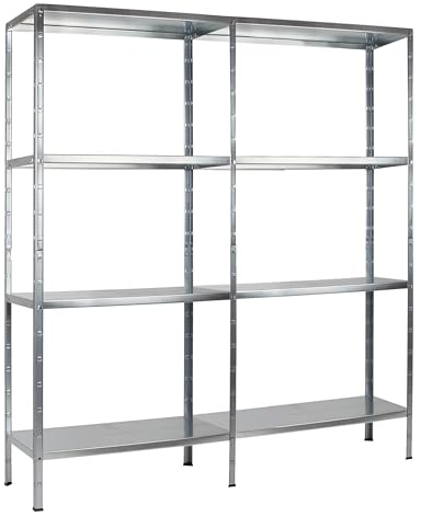 SCHULTE Regalwelt | Steckregal - Metallregal 180 x 160 x 40 cm | Kellerregal - Lagerregal | 520 KG Belastung | Regal Metall - Regalsystem - Buchregal - Regale für Kellerraum | Made in Germany