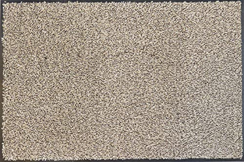oKu-Tex Fußmatte | Schmutzfangmatte | Eco-Dry| Beige | Baumwolle | Recycling-Gummi | für innen | Eingangsbereich/Haustür/Flur | rutschfest | 60x90 cm, 1951104