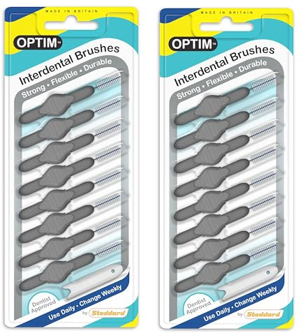 Stoddard OPTIM Interdentalbürsten 16er Packung, Grau 1,3mm Größe 7