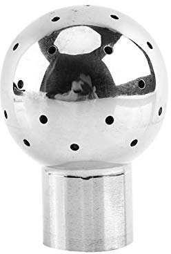 Reinigungs-Sprühball, 1pc 1/2Bsp ​​Langlebiges Gewinde Weiblicher Edelstahl Sanitär Fix/Dreh-Sprühball Tankreinigungsball für Größe Tankreinigung oder Wasserkocher Ausrüstung Abschrägung(Fix)