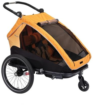 XLC Remorque de vélo pour Enfant Duo S Jaune