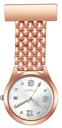 Avaner Schwesternuhr mit großes Zifferblatt Pulsuhr Krankenschwester Uhren Schwesternuhren mit Clip Analog Quarzwerk FOB Ansteckuhr für Arzt Doktor Medical