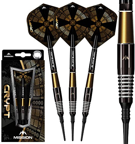 Mission Crypt Black & Gold PVD M2 90% Softdarts 21 Gramm