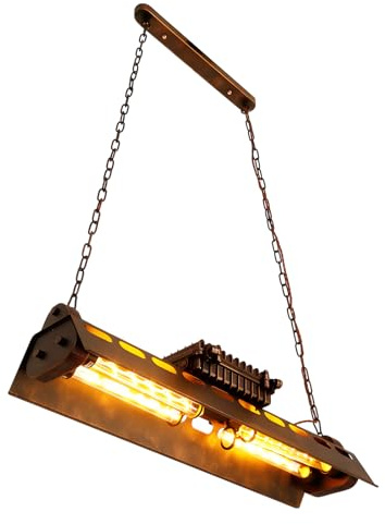 JAYEUW Metall Pendellampe Retro Pendelleuchte Vintage Hängelampe Höhenverstellbare Kronleuchter Eisen Stil Industrielle Pendelleuchte Leuchtmittel E27 Leuchtmittel für Esszimmer Bar Restaurant