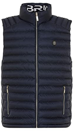 Redbridge Chaleco acolchado con cremallera Chaleco con cuello alto, azul marino, XL