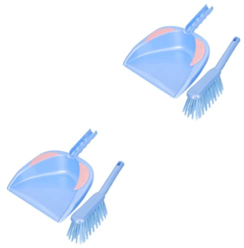 Alipis 2 Ensembles Pelle à Poussière pour Enfants Nettoyeur De Poussières De Bureau Balai en Caoutchouc Balai De Nettoyage De Bureau Balayette Propre Tableau De La Maison Plastique