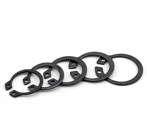 Externer Sicherungsring 3mm-30mm Edelstahl/Kohlenstoffstahl Sprengringclip für genutete Wellen, Stifte, Stehbolzen-M28 5 Stück,Kohlenstoffstahl