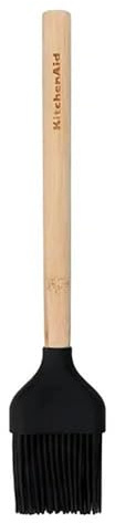 KitchenAid KQG642OHOBE, Basting Brush with Heat Resistant and Flexible Silicone Head, Black