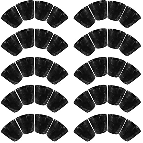 CAXUSD Sacchetti la Coltivazione in Pe Nero 21x21 Cm, 100 Pezzi Sacchi Nutritivi Traspiranti Drenaggio, Cassetta per Piantare Versatile per Ortaggi, Piante Grasse e Bonsai su Balcone e Giardino