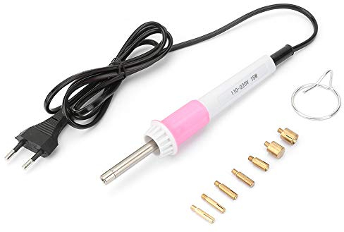 KIMISS Pistola Termica con Bacchetta Termoadesiva per Applicatore Hotfix di - Il Miglior Strumento per Applicare e Cristalli, 110-220 V, Spina Europea,