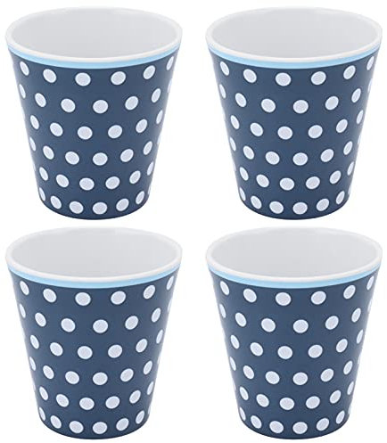 PerGar 4 Tazas de café de Melamina, Taza Irrompible, Juego de Tazas Reutilizables, Tazas Resistentes a Astillas, Taza de Bebidas de Porcelana de Imitación para el Hogar, Cocina,