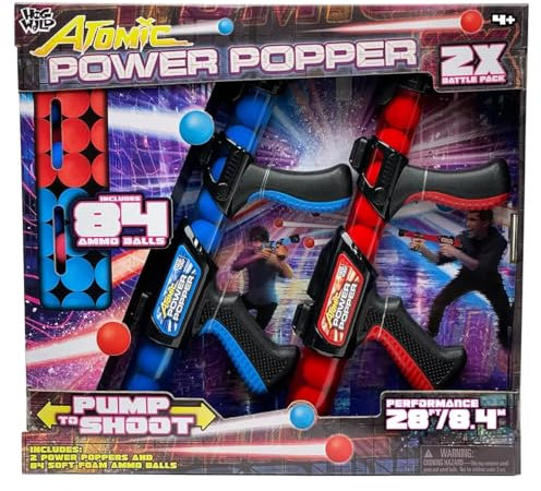 Atomic Power Popper 2 Blaster Battle Pack With 84 Foam Balls (4+ Years)