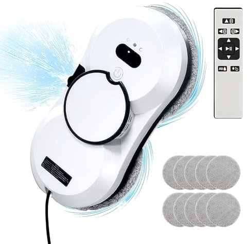 Oamger Robot lavavetri automatico con getto d'acqua intelligente, navigazione intelligente, telecomando, 10 panni (B 5600Pa)