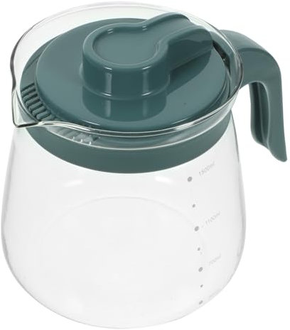 ASAKKURA Large Capacity Glass Tea Pot Cold Water Bottle Heat Resistant Home Office Use Random Color