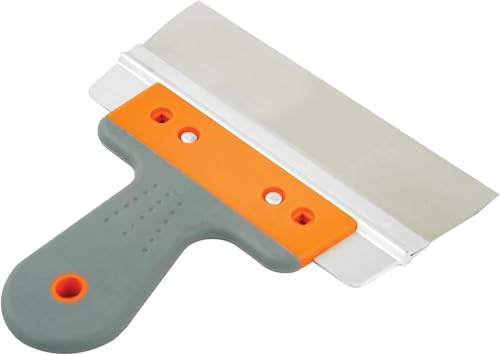 Stainless Steel Taping Knife 200mm / 60mm. Filling Knife, Plastering Spatula 8, Flat Soft Grip Handle