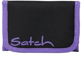 Satch Geldbeutel Purple Phantom - Schwarz | Für Jungen und Mädchen mit Sichtfenster, Münzfach und Geldscheinfach für eine übersichtliche Aufbewahrung