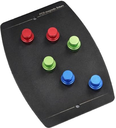 Eieenotee Plataforma de Soldadura con Soporte para Placa de Circuito Impreso, con 6 Pines MagnéTicos, Ranura y Abrazadera Fija para Soldadura de Placa de Circuito