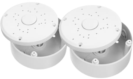 Vaguelly 2Pcs Outdoor Camera Junction Box with Weatherproof Cable Wiring Protection Plastic Electrical Connection Box for Home Security and Landscape Lighting
