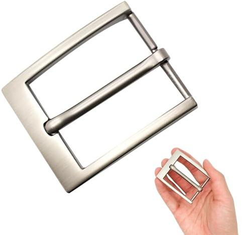1 Stück Edelstahl Gürtelschnalle Herren,Klassische Gürtelschnalle 40mm Ersatzschnalle mit Dornverschluss,Gürtelschnallen für den Wechsel,Poliertes Metall für Ledergürtel,Steckschnalle 40mm für Herren