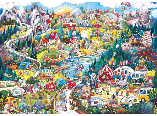 CREAFOMIFE 1000 Piece Jigsaw Puzzle for Adults Amusement Park | Hard Difficult Challenging Large Puzzle, Gift for Adult Puzzle Lovers (27.5 x 20 Inches)