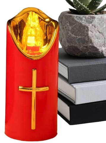 Candele LED Senza Fiamma - Luci Tombali Decorative a Batteria | Candele Elettriche Vacillanti,per Casa Giardino Camera Soggiorno Chiesa Tavolo Vialetto