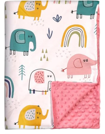 Totority Coperta Copertina per Lettino per Ragazzo Ragazza con Retro a Pois Delicato e Traspirante Morbida e Confortevole Adatta a Pisolini e Culla