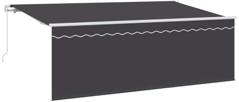 WRJENFSC Tenda da sole retrattile, 350 x 200 cm, con braccio articolato, con robusto telaio in alluminio, per terrazza, balcone e giardino, stabile protezione solare per esterni