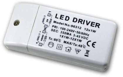 Trasformatore 3-45V 350mA-costante - per 1-12 LED 1W