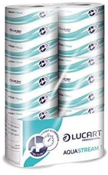 AquaStream Toilettenpapier, Selbstauflösend für Camping und Boot 6 Rollen je 200 Blatt