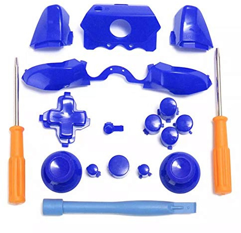 C-FUNN Bumper Triggers Buttons Replacement Full Set D-pad LB RB LT RT Buttons T8H T6 Tools For Xbox One Elite Game Controller - Blue