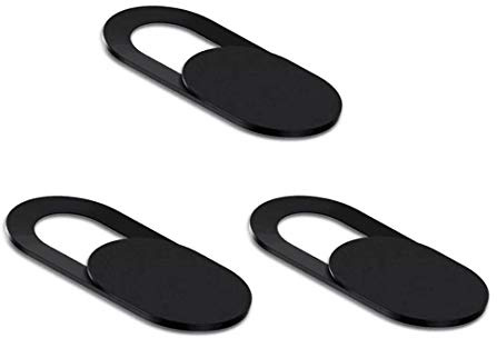Refined / Honeey (CHOOSE OPTION) Self Adhesive Slider Webcam Mobile Laptop Tablet Camera Cover Thin and Discreet - Online Privacy with Screen Cleaner options (3x Webcam Covers)
