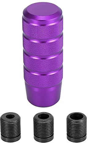 X AUTOHAUX Shift Manual Transmission Stick Shift Knob Set for Car Purple | 9.5cm, Gear Shift Knob, Metal material