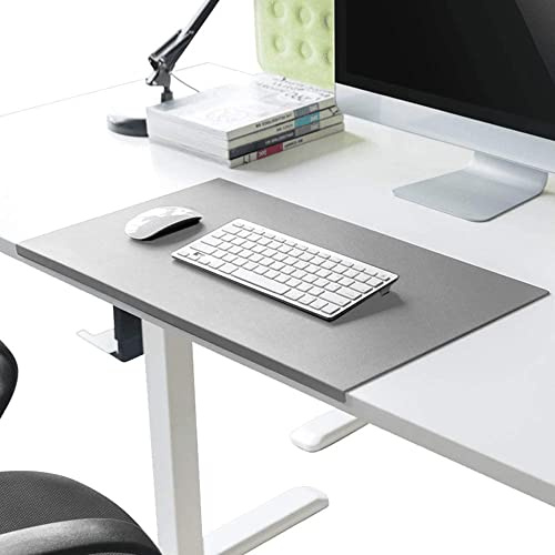 PU Leder Schreibtischunterlage mit Kantenschutz Schreibunterlage | 90X50cm, 2mm Dick, Rutschfeste Wasserdicht, Glatt, Große Schreibmatte Büro PC Laptop Mauspad