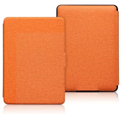 Tragbare magnetische Smart Cover-Hülle für Kindle Paperwhite 4 2018 10. Generation, stoßfeste Schutzhülle im Buchstil, angenehmes Handgefühl, E-Reader-Zubehör (orange)