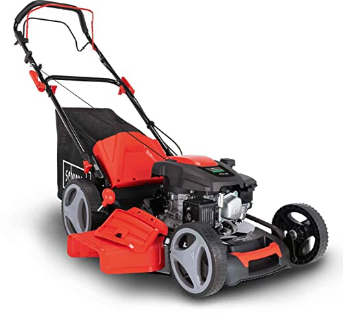 Scheppach MS173-51 Self-Propelled Petrol Lawnmower | 51cm Cutting Width | Mulching & Cleaning | 65L Grass Bag | Foldable & Compact