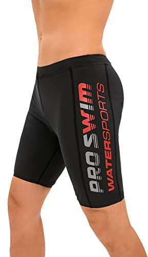 Veranobreeze Traje de baño para Hombre Jammer Natación Competición Pantalones Endurance Long Racing Training Traje de baño(Gris Lima + Rojo Oscuro2, XXL)