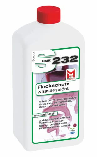 Moeller Stone Care - HMK S232 Fleckschutz - wassergelöst - 0,25 Liter - Gebrauchsfertige, wassergelöste Spezial-Imprägnierung für Natur- und Kunststeine, Betonwerkstein, Terrazzo, Cotto uvm.