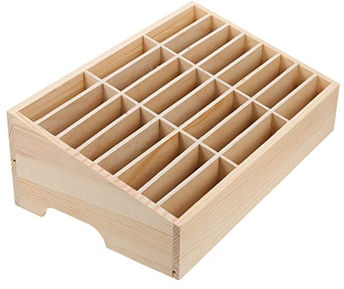 Holz Handy Aufbewahrungsbox Mit Multi-fächern Für Schule Und Büro Mobiles Telefon Management Organizer Eleganter Desktop Handyhalter Für Klassenzimmer Und Tagungsräume