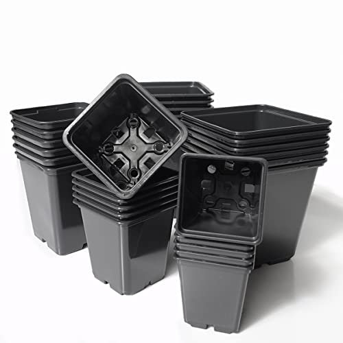 KAGM Blumentopf Containertopf Anzuchttopf Pflanztopf Pflanzcontainer 10 STK. - 13x13x13-1,4L - Profi Vierkant-Töpfe