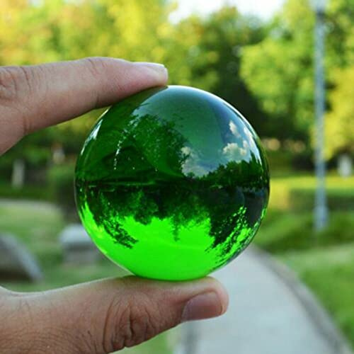 Rare Clear K9 Sfera di cristallo sferica fotografia puntelli Soggiorno Decor Regali, Verde, 50mm