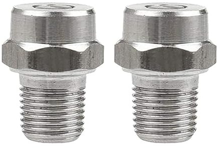TopHomer Lot de 2 embouts de nettoyeur haute pression, filetage extérieur ZG1/4, embout pulvérisateur en acier inoxydable, 25 degrés, 040 (1,2 mm)