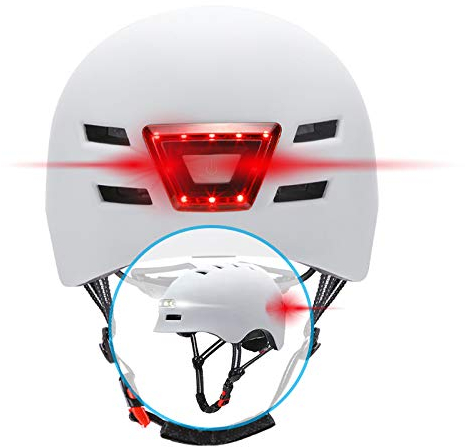 BEEPER Unisex Jugend ME135S-W Helm mit integrierter Beleuchtung, weiß, S