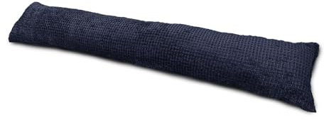 rucomfy Fabric-Filled Heavy Door Waffle Draught Excluder - 88cm Long Under Door Seal Energy Saving Draft Blocker Weather Proof Guard - Noise Reduction - 88cm x 18cm x 15cm (Navy Blue, Waffle)