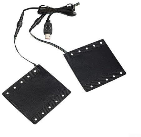 Zoegneer 2 x Heizgriffe, 5 V USB, Motorrad-Lenkerabdeckung mit wasserdichtem Schalter, schwarz
