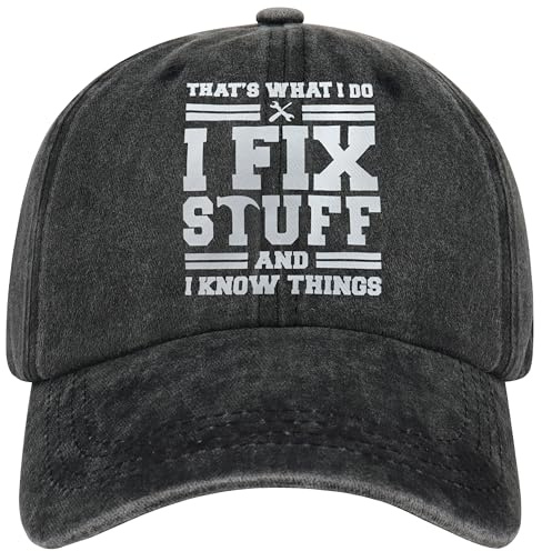 Jeasona Gorra de béisbol para papá, abuelo, marido, jubilado, regalo de cumpleaños para él, Gris oscuro, Talla única