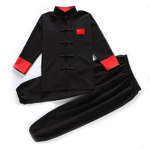 Traditionelle Chinesische Kung-Fu-Kleidung Für Kinder, Tai Chi, Wushu, Langärmelig, Orientalischer Anzug, Uniformen, Bühnenkostüme, Geeignet Für Kinder 22.10.4 (Farbe: C3, Größe: 140 cm Höhe)