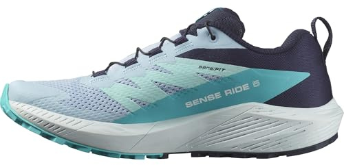 Salomon femmes Sense Ride 5 Blanc Cachemire, Chaussures de randonnée polyvalentes pour le confort, Parfaites pour la randonnée et le trail running lors d'aventures en plein air. 36 ⅔